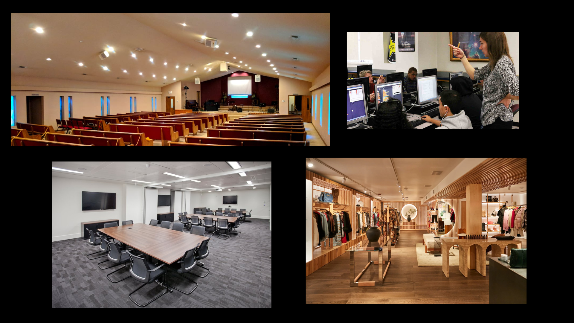 Commercial, Office, Retail, Educational, and Religious Spaces